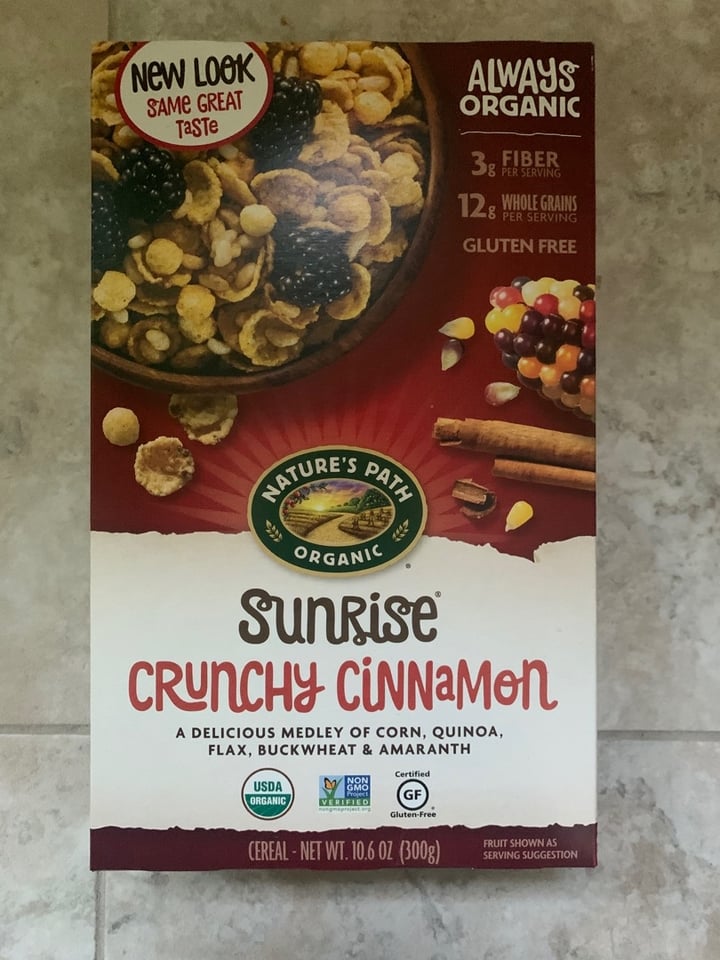 photo of Nature's Path Foods Crunchy cinnamon shared by @vegankeegan on  21 Apr 2020 - review