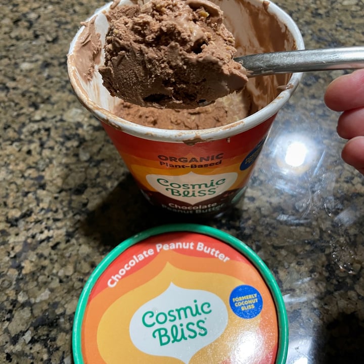 photo of Cosmic Bliss chocolate peanut butter plant-based ice cream shared by @karenasp on  11 Jun 2022 - review