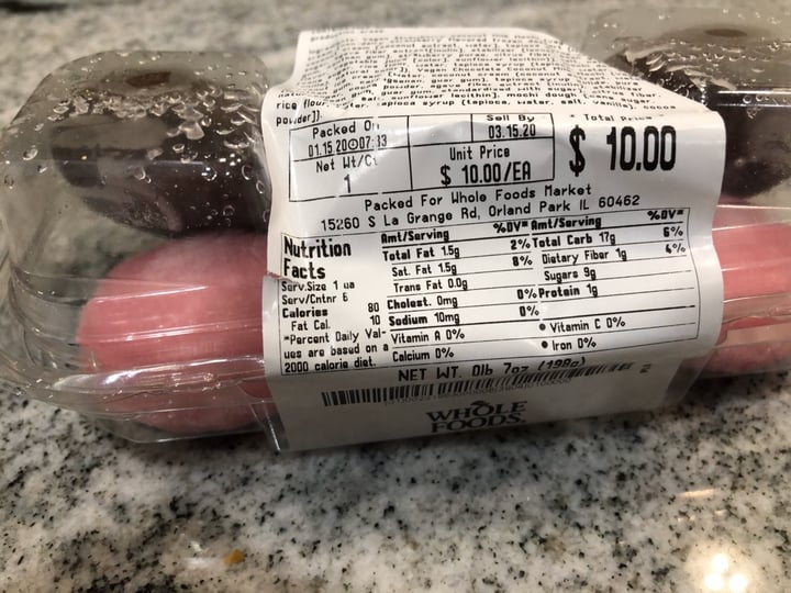 photo of Whole Foods Market Vegan Mochi shared by @carefreeveg on  19 Jan 2020 - review