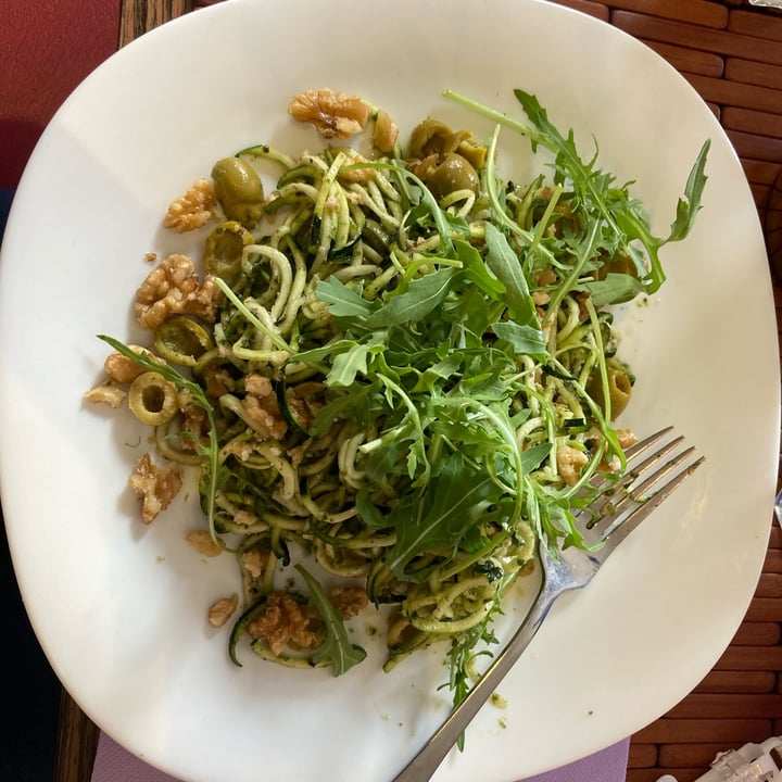 photo of Veganda Spaghetti Di Zucchine Con Pesto Di Rucola Noci E Olive shared by @stellamaris88 on  04 Jun 2022 - review