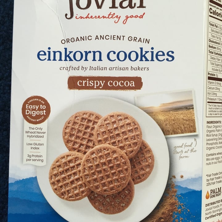 photo of Jovial Organic Einkorn Cookies shared by @kmwalkley on  26 Apr 2022 - review