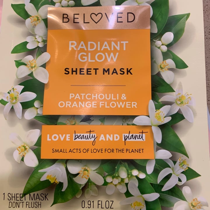 review photo of Love Beauty and Planet Radiant Glow Sheet Mask Patchouli & Orange Flower shared by @queendegu on 23 Jun 2021 - review