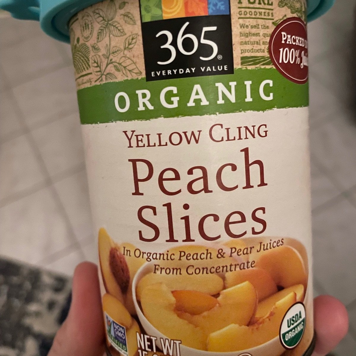 Organic Yellow Cling Peach Slices from 365 Whole Foods Market - Vegan ...
