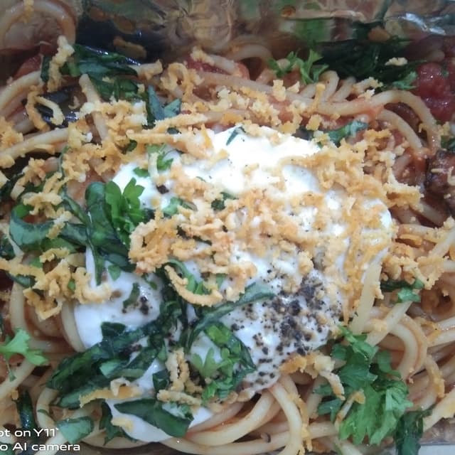 Photo of the dish “Aubergine ricotta pasta”