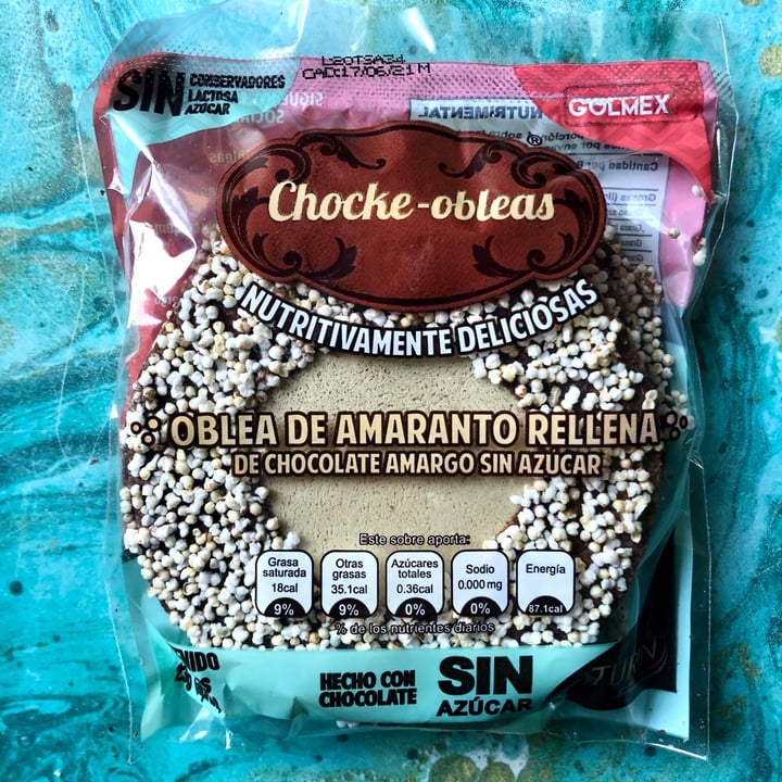 photo of Chocke-obleas Oblea de amaranto shared by @isabelinzunzaa on  11 Feb 2021 - review