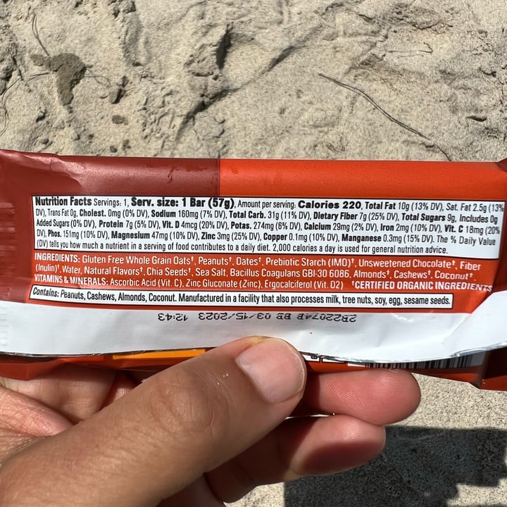 photo of CORE Bar Peanut Butter Chocolate shared by @marriedtohealth on  20 Jul 2022 - review