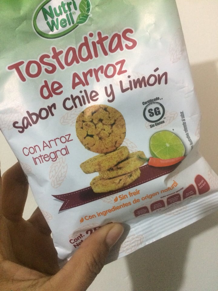 photo of Nutri Well Tostadoras De Arroz Sabor Chile Y Limon shared by @elimoncito on  22 Jan 2020 - review