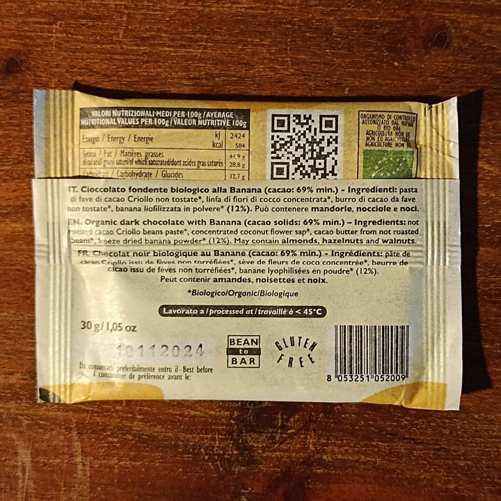 review photo of Cacao crudo cioccolato fondente bio banana shared by @haruchan on 28 Nov 2022 - review