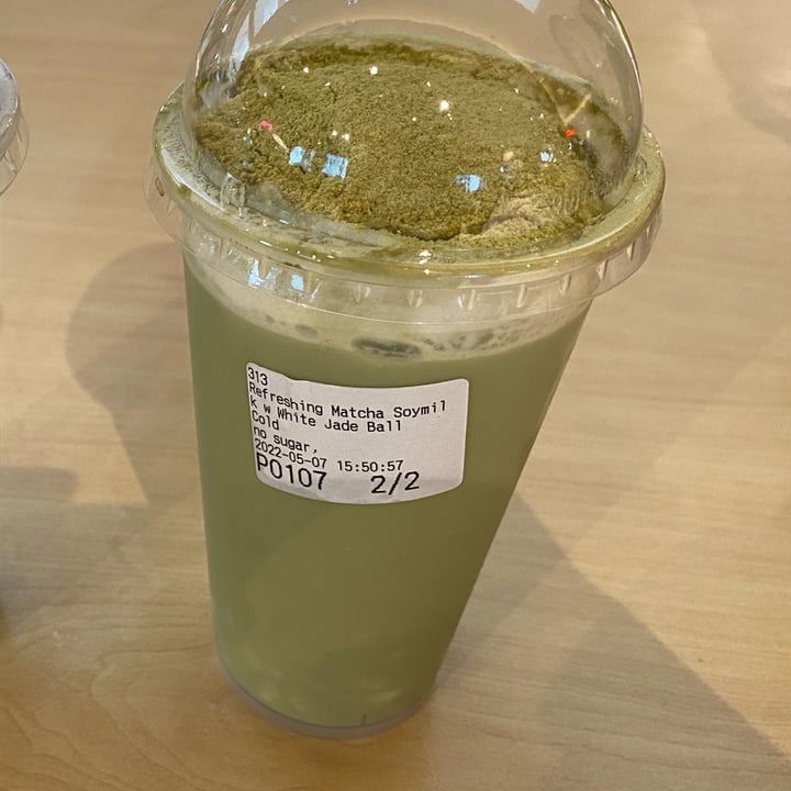 review photo of Chinese Tofu Magician 半仙豆夫 313@Somerset Matcha Soymilk with Jade White Balls shared by @tabs on 29 May 2022 - review