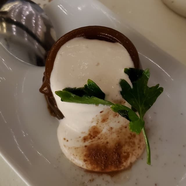 Foto do prato “Gelatina con crema”