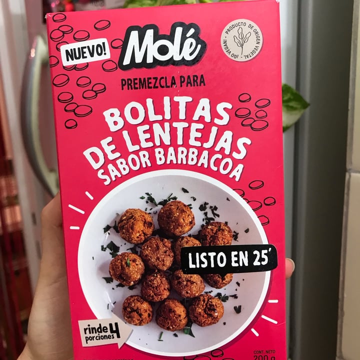 photo of Molé Premezcla para bolitas de lentejas sabor barbacoa shared by @jjazcuello on  29 Oct 2021 - review