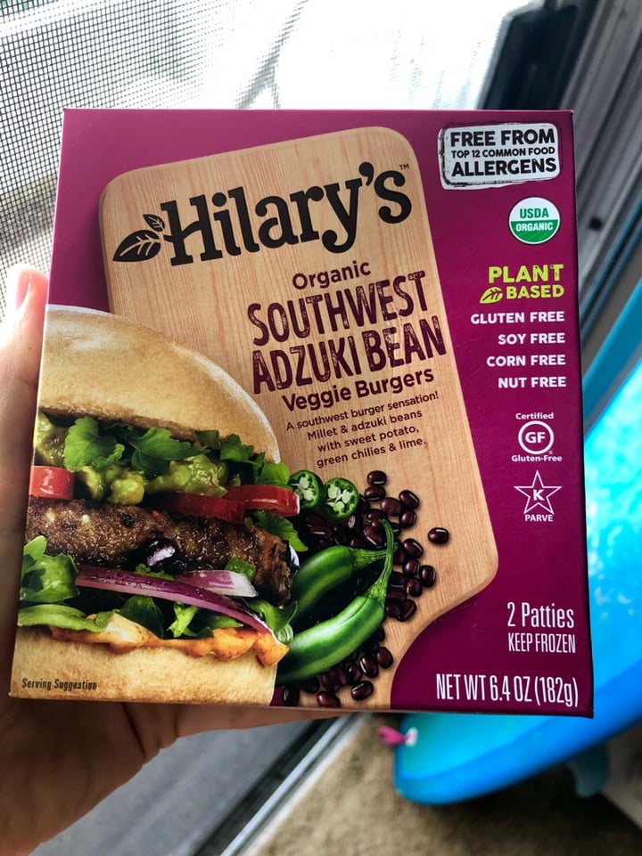 photo of Hilary's Organic Southwest Adzuki Bean Veggie Burgers shared by @alohaanimalsanctuary on  20 Jan 2020 - review