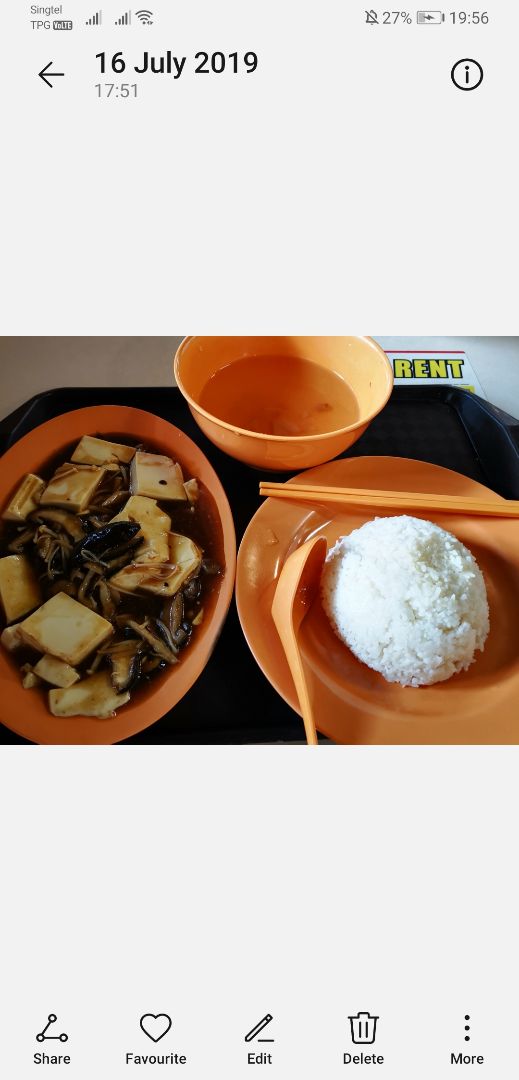 photo of Bishan Vegetarian 3 Mushrooms Tofu with Rice shared by @-chu on  22 Apr 2020 - review