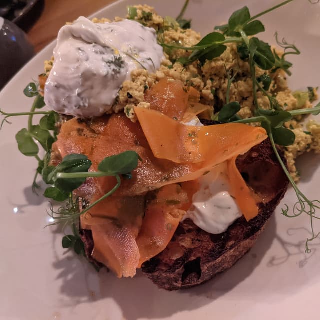 Photo of the dish “No Smoked Salmon And Scrabbled Tofu”