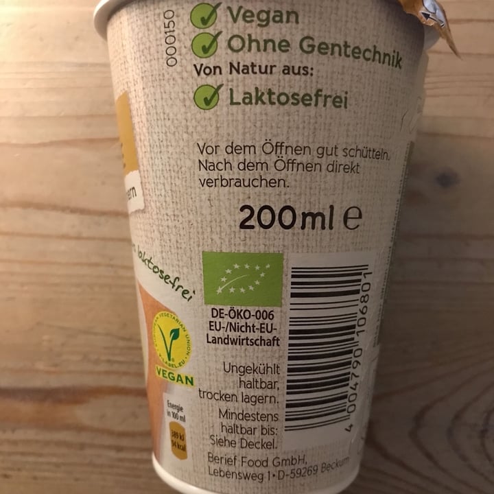 review photo of Berief Bio Hafer Kochcreme shared by @nicmue64 on 16 Jan 2020 - review