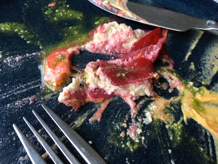 review photo of Orteá Beet Rawvioli shared by @happygoat on 14 Dec 2019 - review