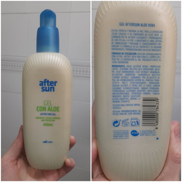 review photo of Solcare After sun Gel con Aloe shared by @muriel8 on 17 Mar 2021 - review