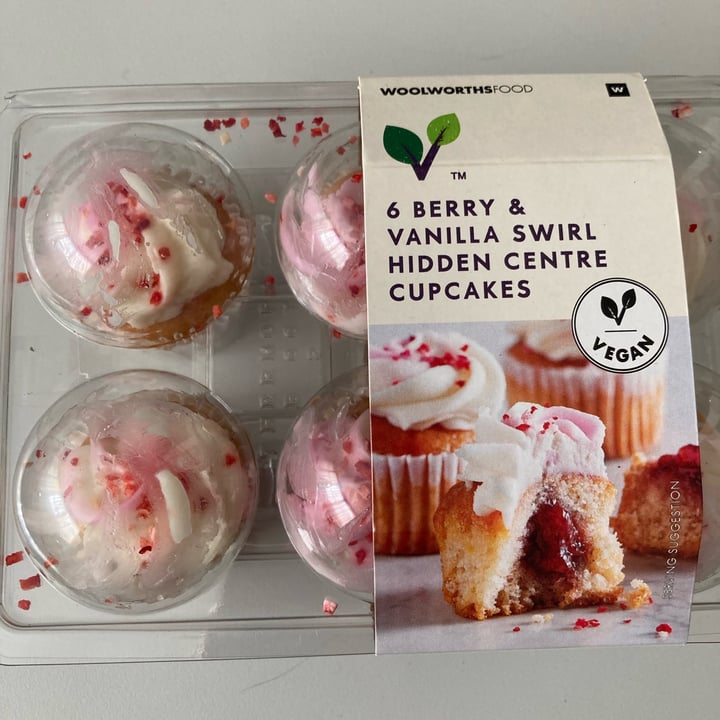photo of Woolworths Food Berry and Vanilla Swirl Hidden Center Cupcakes shared by @ctfloof on  25 Dec 2021 - review
