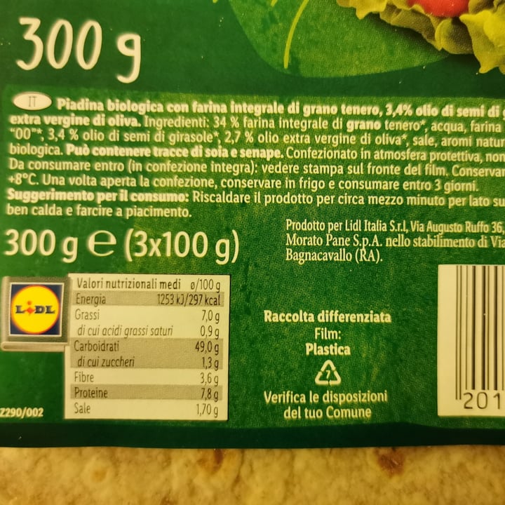 review photo of Vemondo Piadina bio integrale shared by @lasavo on 22 Jan 2022 - review