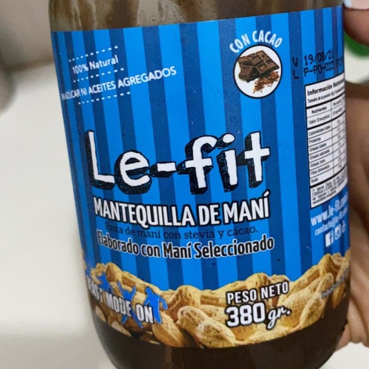 photo of Le-Fit Mantequilla de mani con stevia y cacao shared by @marianelanacif on  02 Sep 2021 - review