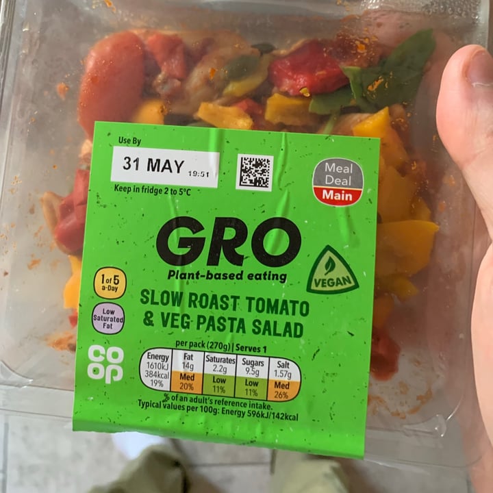 photo of GRO Slow roast tomato & veg pasta salad shared by @jackbennettxvx on  02 Jun 2021 - review