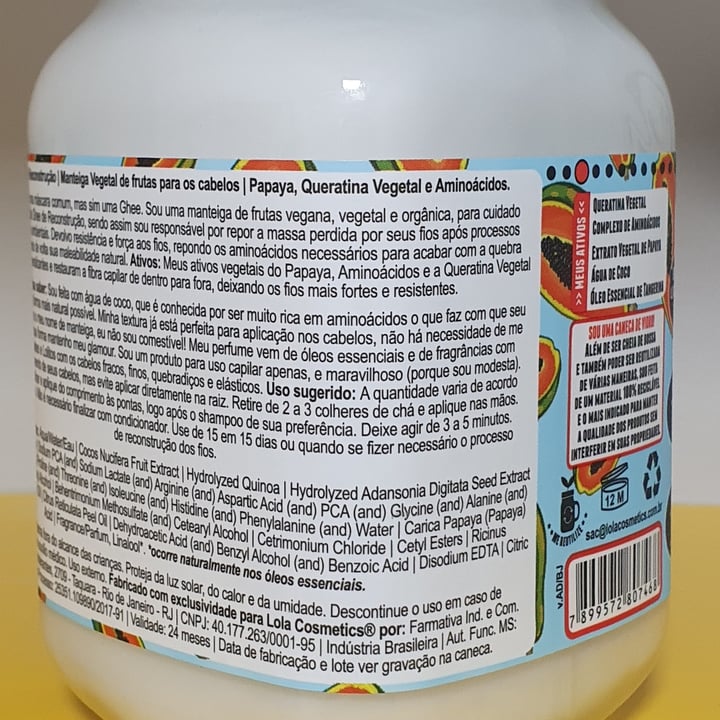 review photo of Lola Cosmetics Be(m)dita Ghee Reconstrução shared by @anacarrijo on 22 Sep 2021 - review