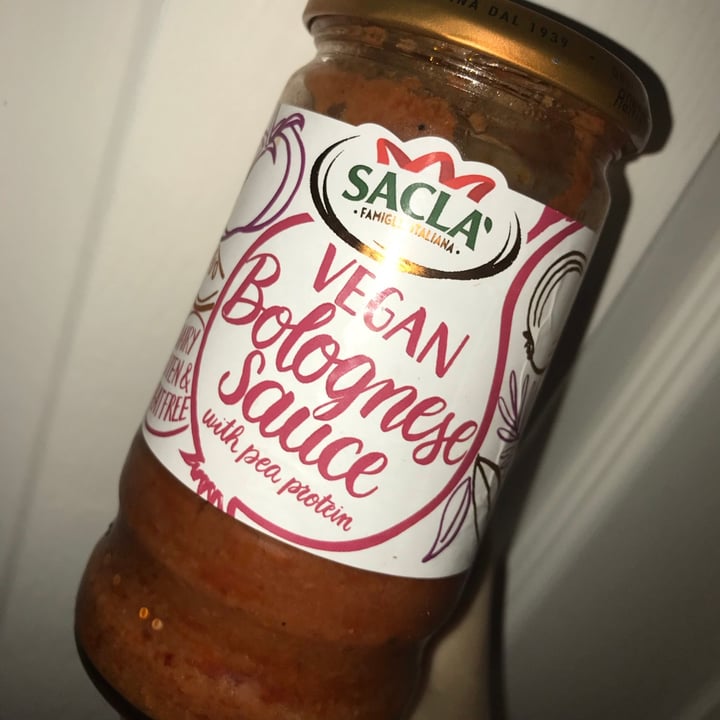 photo of Sacla' Vegan Bolognese Sauce With Pea Protein shared by @angelame on  22 Jan 2021 - review