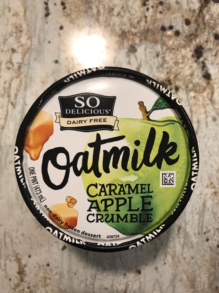 photo of So Delicious Dairy Free Oatmilk Caramel Apple Crumble Ice Cream shared by @dianna on  24 Apr 2019 - review