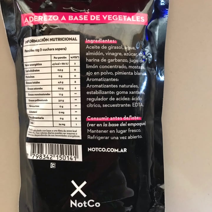review photo of NotCo Not Mayo Original - Doypack shared by @lalivallejoss on 28 Dec 2020 - review