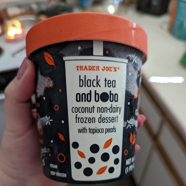 review photo of Trader Joe's black tea and boba coconut non-diary frozen dessert shared by @ashleyash on 06 Sep 2022 - review