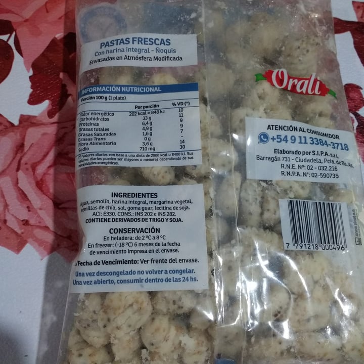review photo of Orali Ñoquis Con Harina Integral Y Semillas De Chia shared by @danielamcabrera on 05 Nov 2020 - review