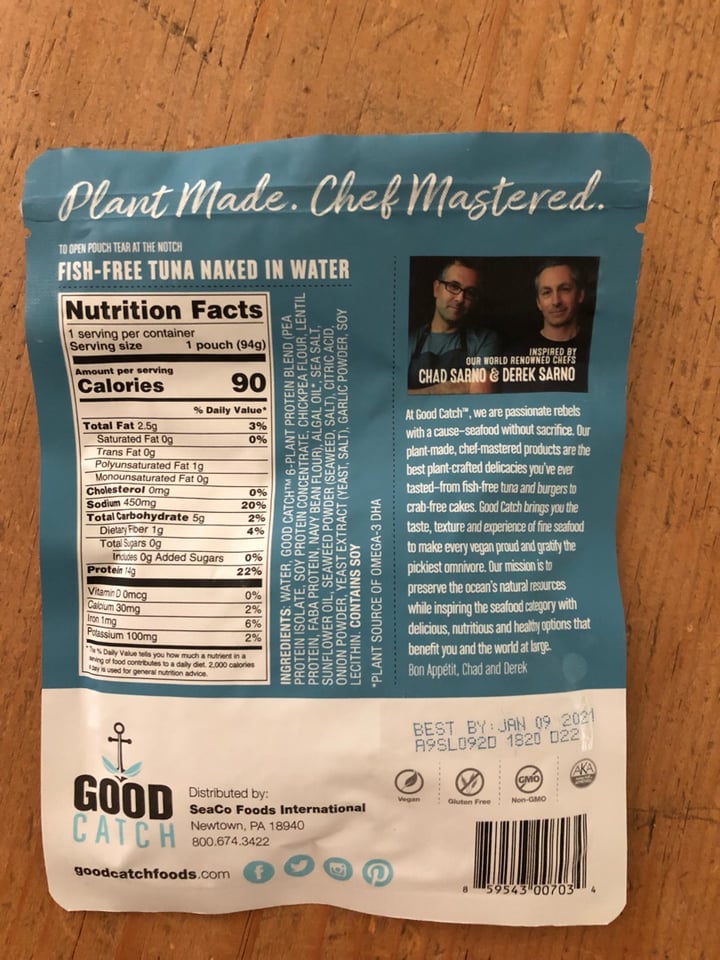 photo of Good Catch Fish-free Tuna Naked in Water shared by @emilywass on  06 Feb 2019 - review