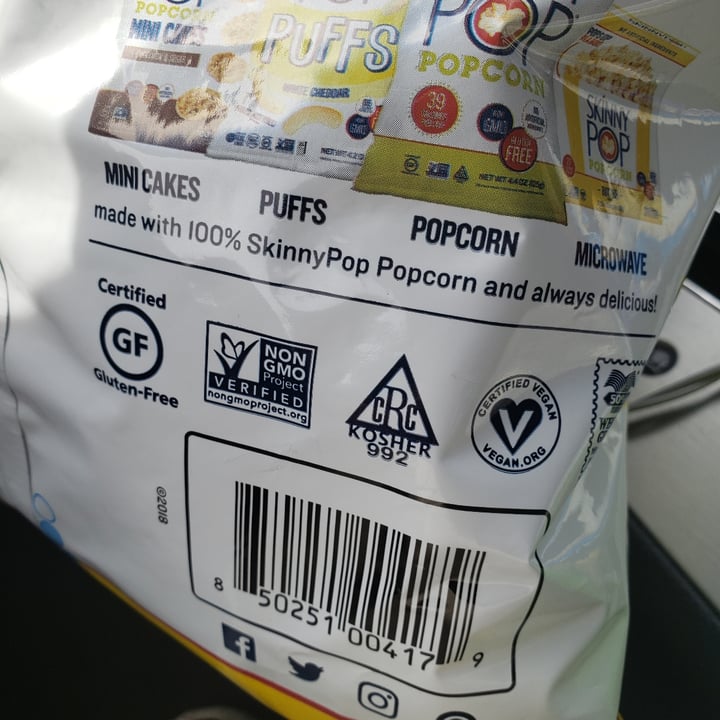 photo of Skinny Pop Skinny Pop White Cheddar Popcorn shared by @mburgos on  31 Dec 2020 - review