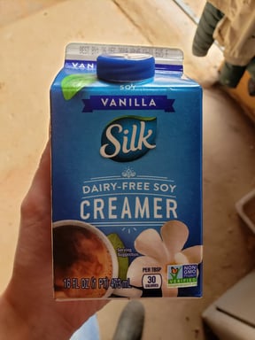 Silk Vanilla Dairy-Free Soy Creamer 16 Fl. Oz. Carton, Creamers