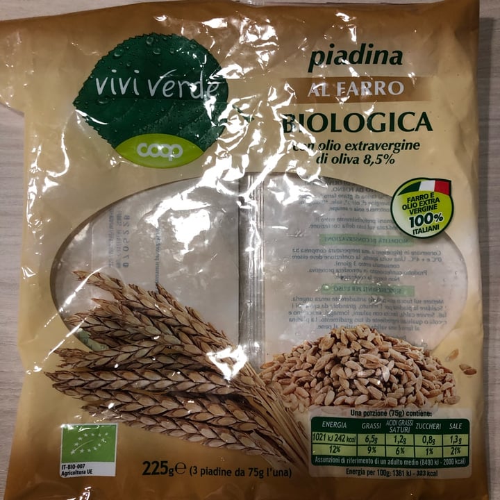 photo of Vivi Verde Coop piadina al farro shared by @alicespa on  14 Apr 2022 - review