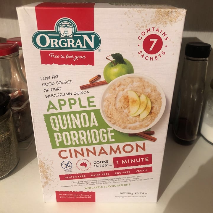 photo of Orgran Porridge de quinoa manzana y canela shared by @carrod1295 on  08 Sep 2020 - review