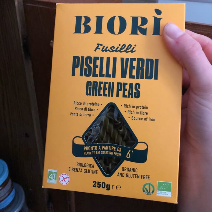photo of Biori Fusilli Piselli Verdi Green Peas shared by @elenapelliccia on  27 Mar 2022 - review