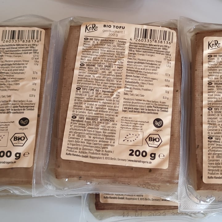 photo of Koro Bio Tofu geräuchert shared by @mikipale on  27 Jun 2022 - review