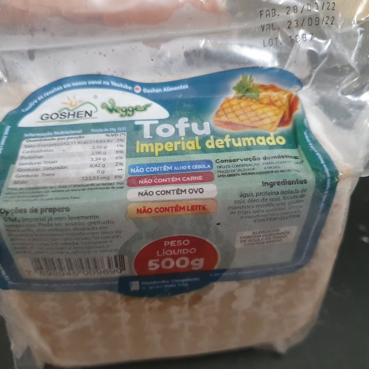 photo of Goshen Vegges Tofu  Imperial Defumado shared by @regina39 on  16 May 2022 - review