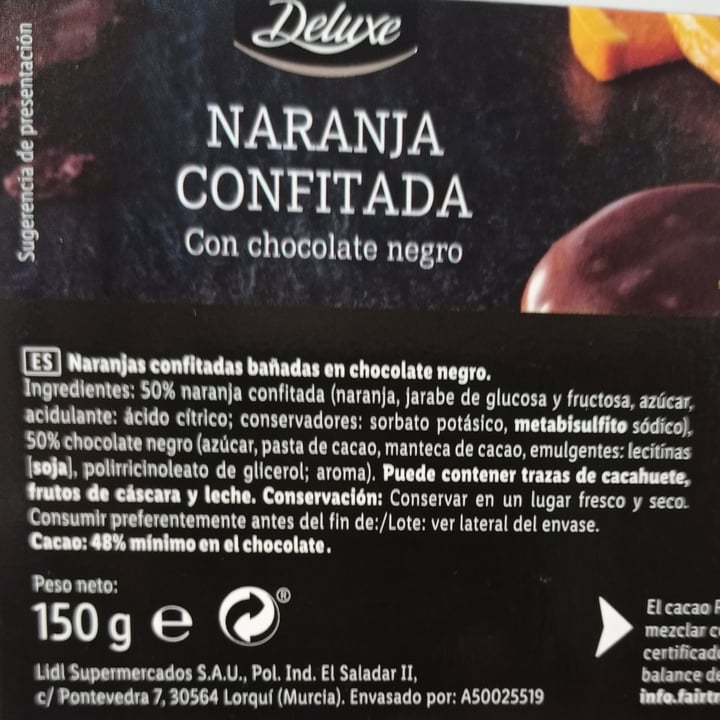 photo of Deluxe Chocolate Negro Con Naranja Confitada shared by @isabeletta on  02 Dec 2021 - review