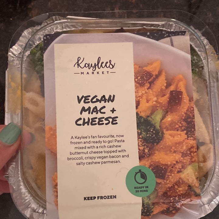 photo of Kaylees market Vegan Mac + Cheese shared by @kateemma5 on  11 Oct 2022 - review