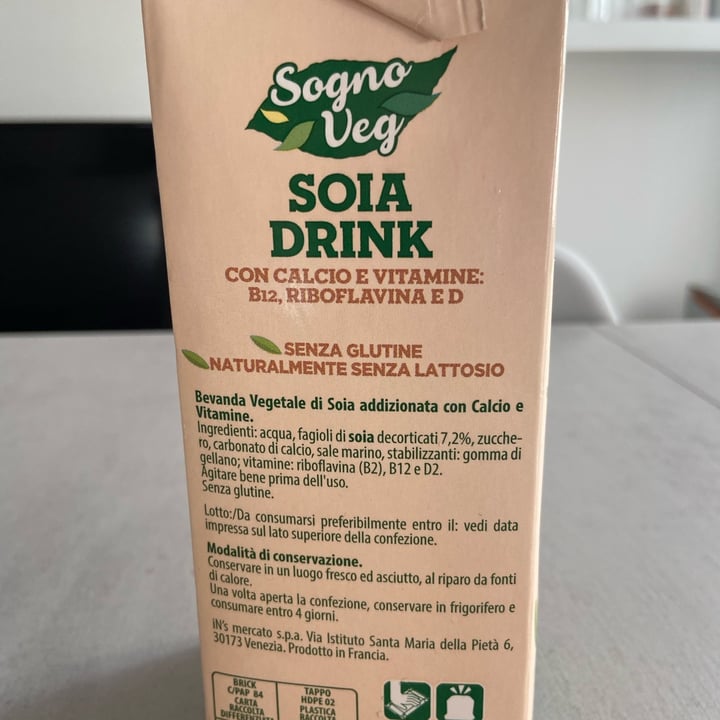 photo of Sogno veg Soia Drink Vaniglia shared by @elisbai on  07 Aug 2022 - review