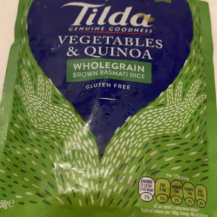 photo of Tilda vegetables and quinoa shared by @katmarievegan on  12 Nov 2022 - review