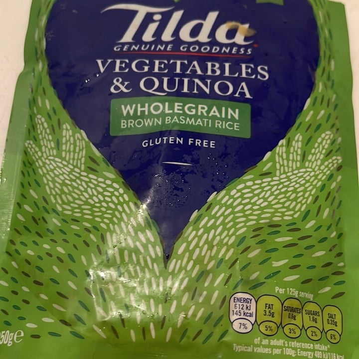 photo of Tilda vegetables and quinoa shared by @katmarievegan on  12 Nov 2022 - review