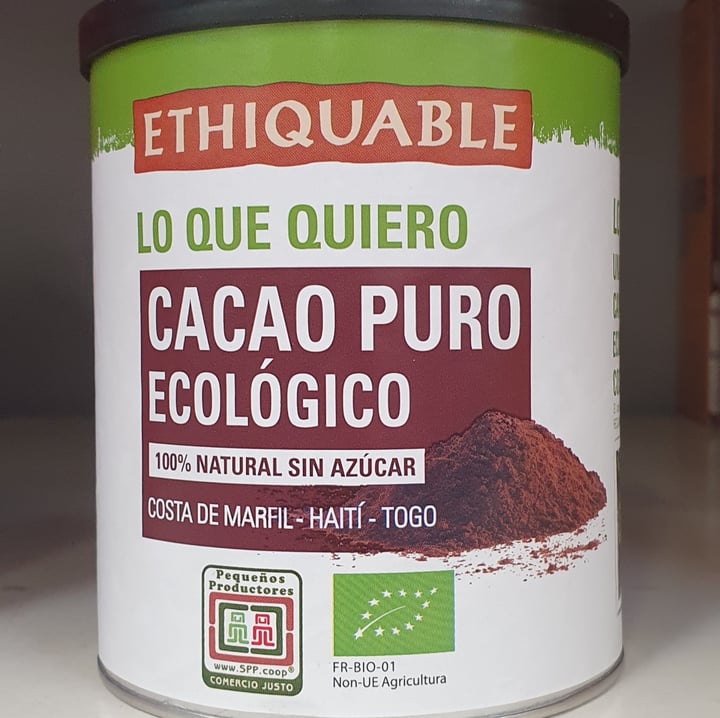 photo of Ethiquable Cacao puro ecológico shared by @mariencd on  05 May 2020 - review