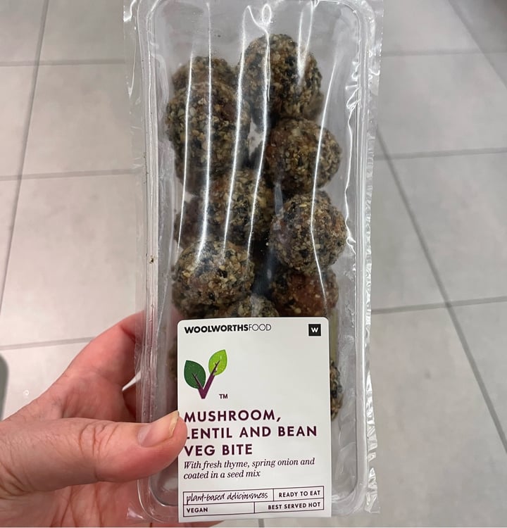 photo of Woolworths Food Mushroom, lentil, and bean veg bite shared by @lelo21 on  08 Oct 2021 - review