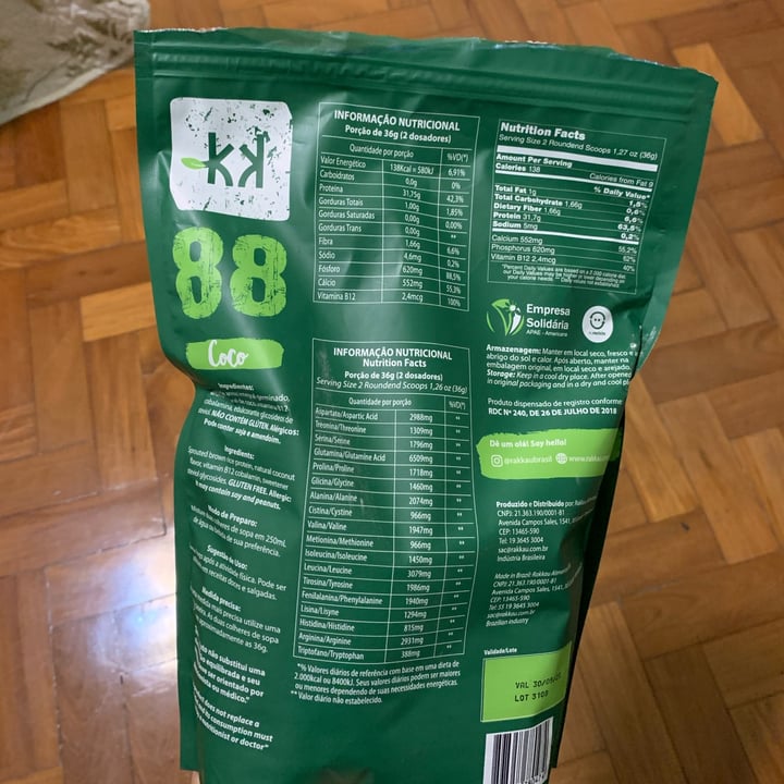review photo of Rakkau Proteína 88% Sabor Coco shared by @anaescaleira on 14 May 2022 - review