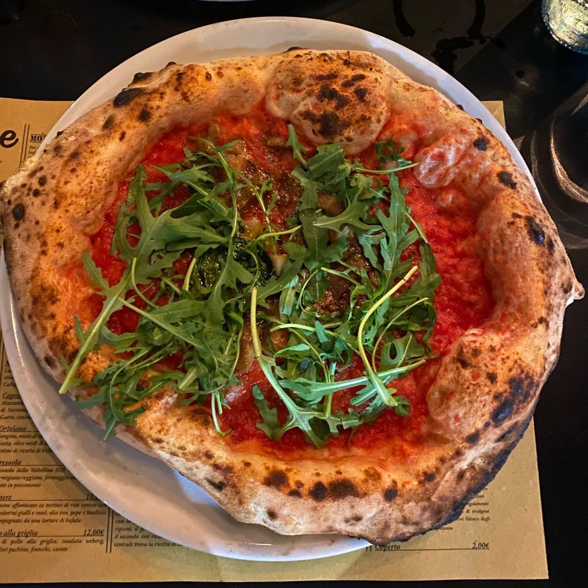 Antica Pizzeria Leone Marinara con funghi porcini e rucola Reviews