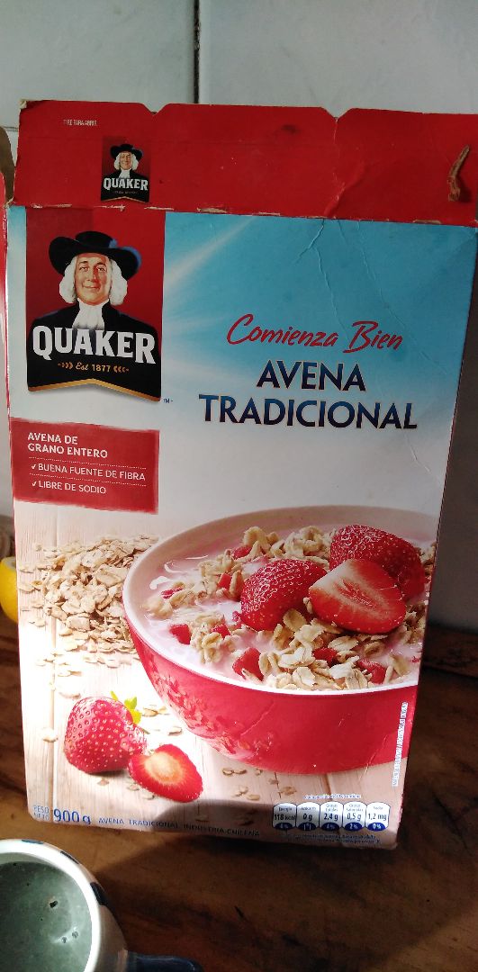 photo of Quaker Avena integral tradicional shared by @karinapuvogel on  27 Feb 2020 - review