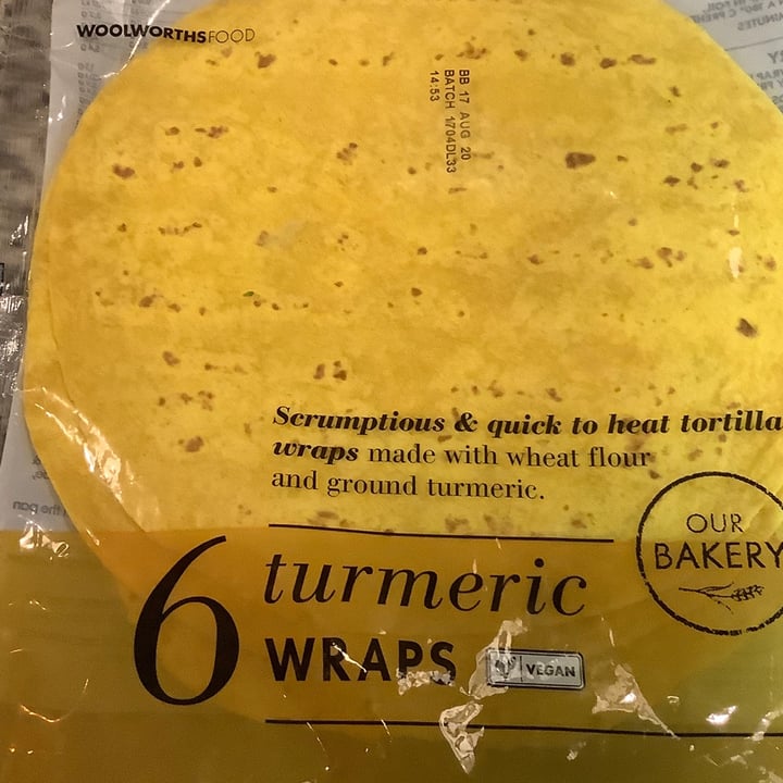 photo of Woolworths Food Turmeric Wraps shared by @josiejozi on  05 Aug 2020 - review